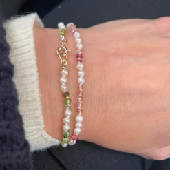 Armband 14k watermelon pearls