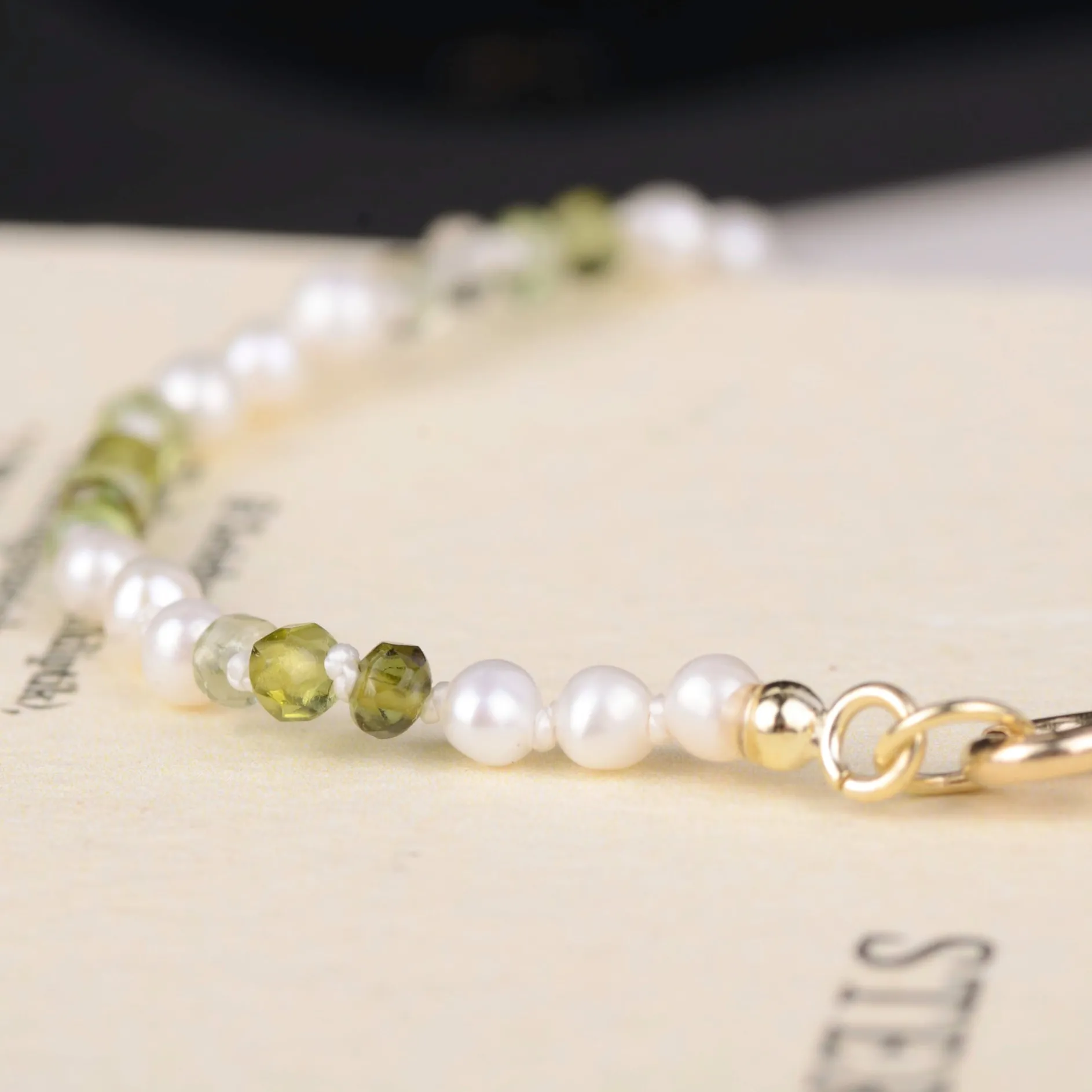 Armband 14k watermelon pearls