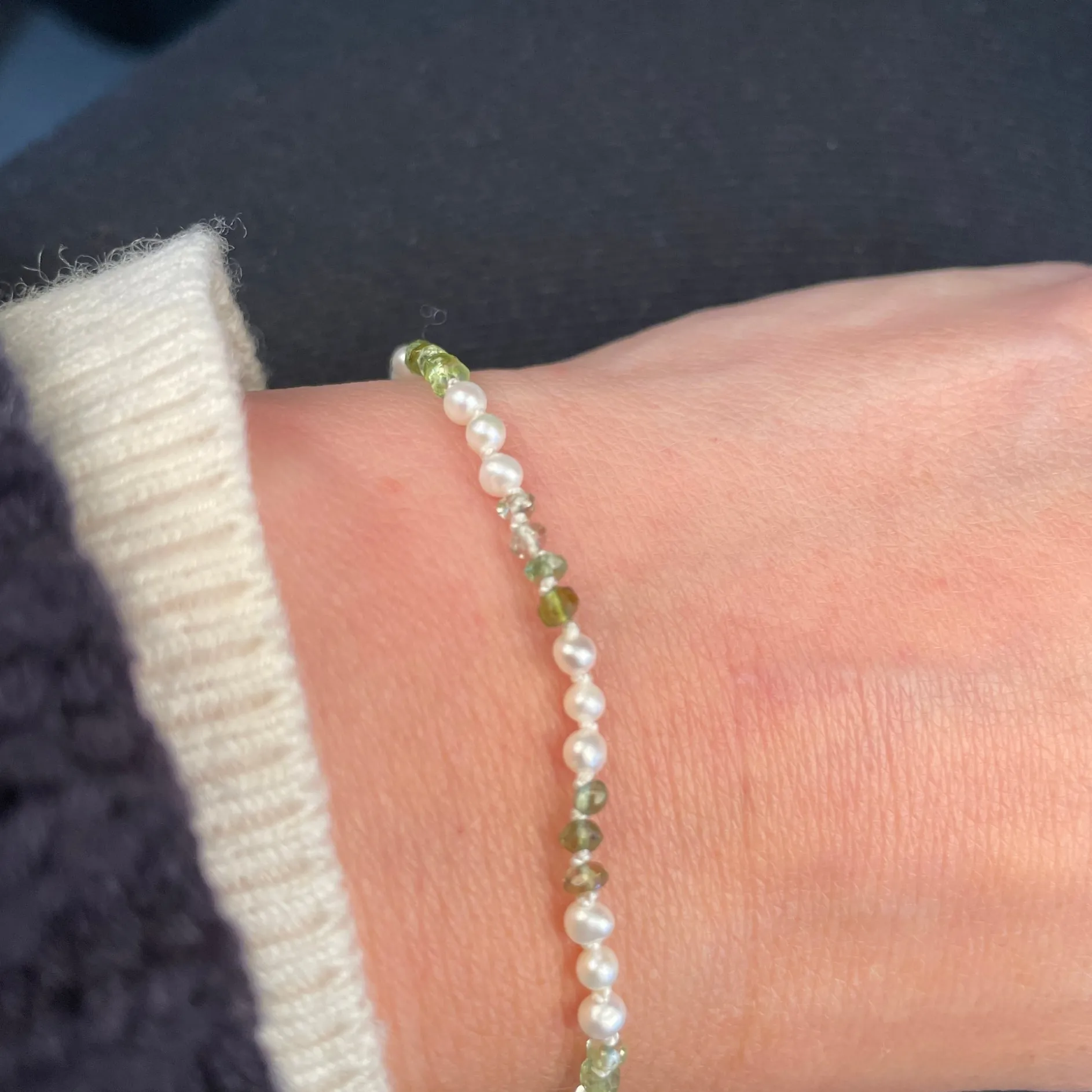 Armband 14k watermelon pearls
