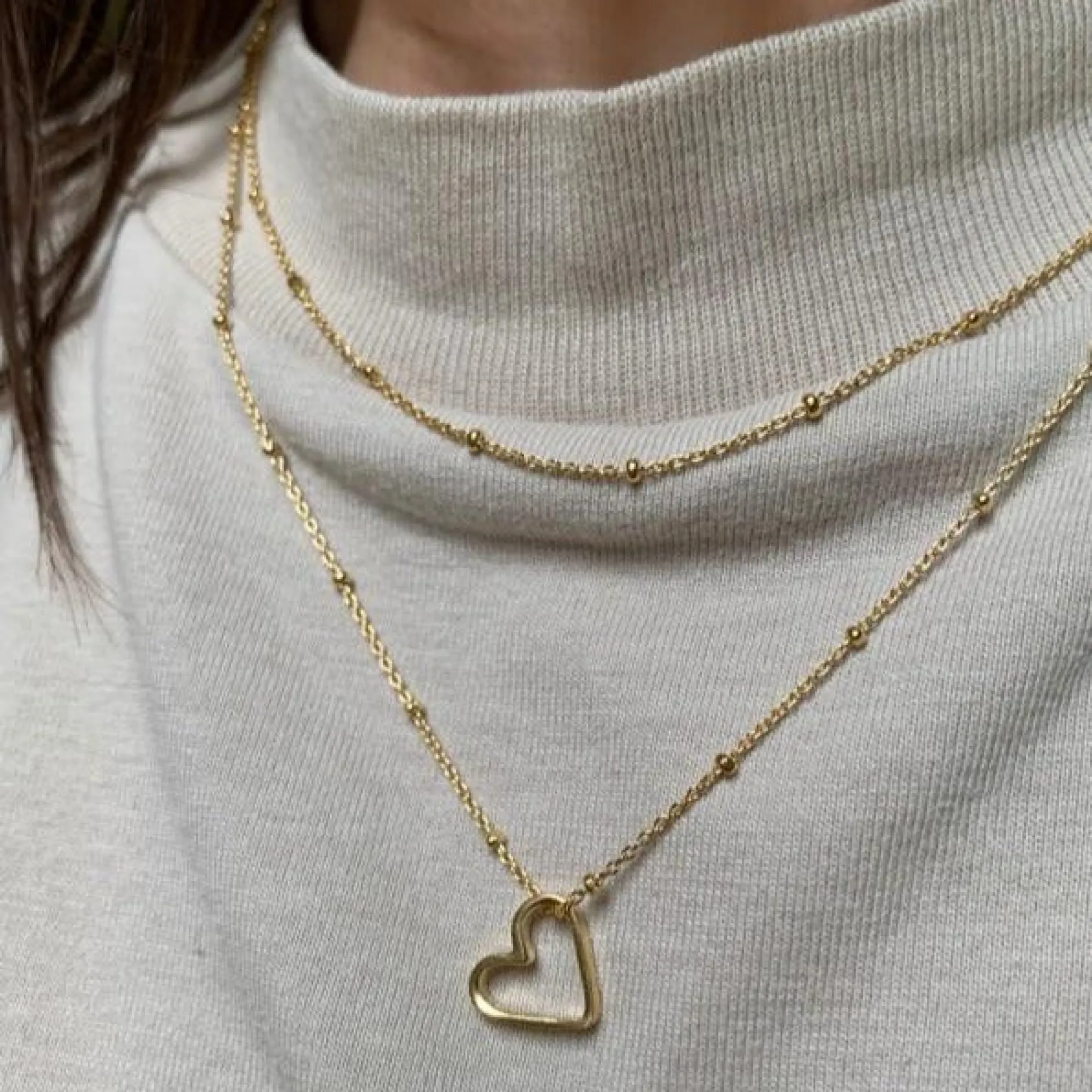 Hanger 14k big heart