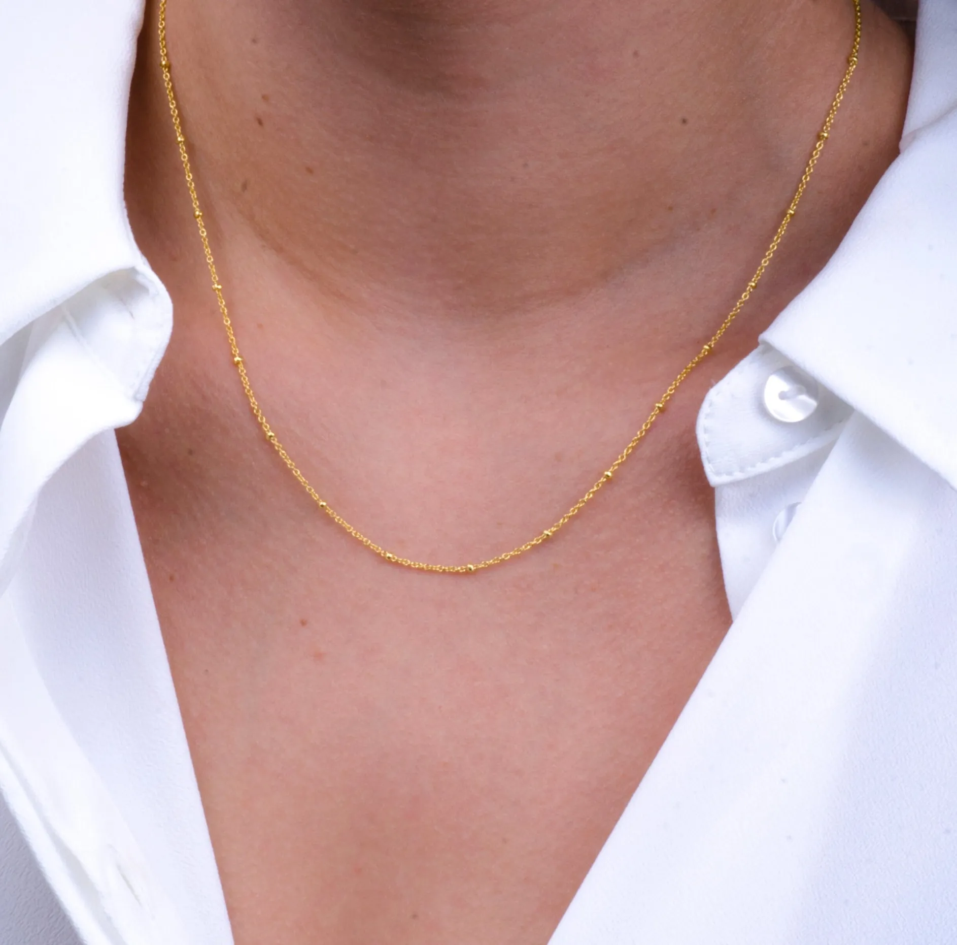 Ketting 14k bamboe