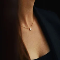 Ketting 14k diamond drop