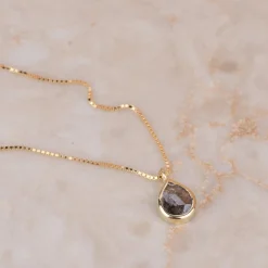 Ketting 14k diamond drop