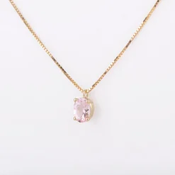 ketting 14k pink peony