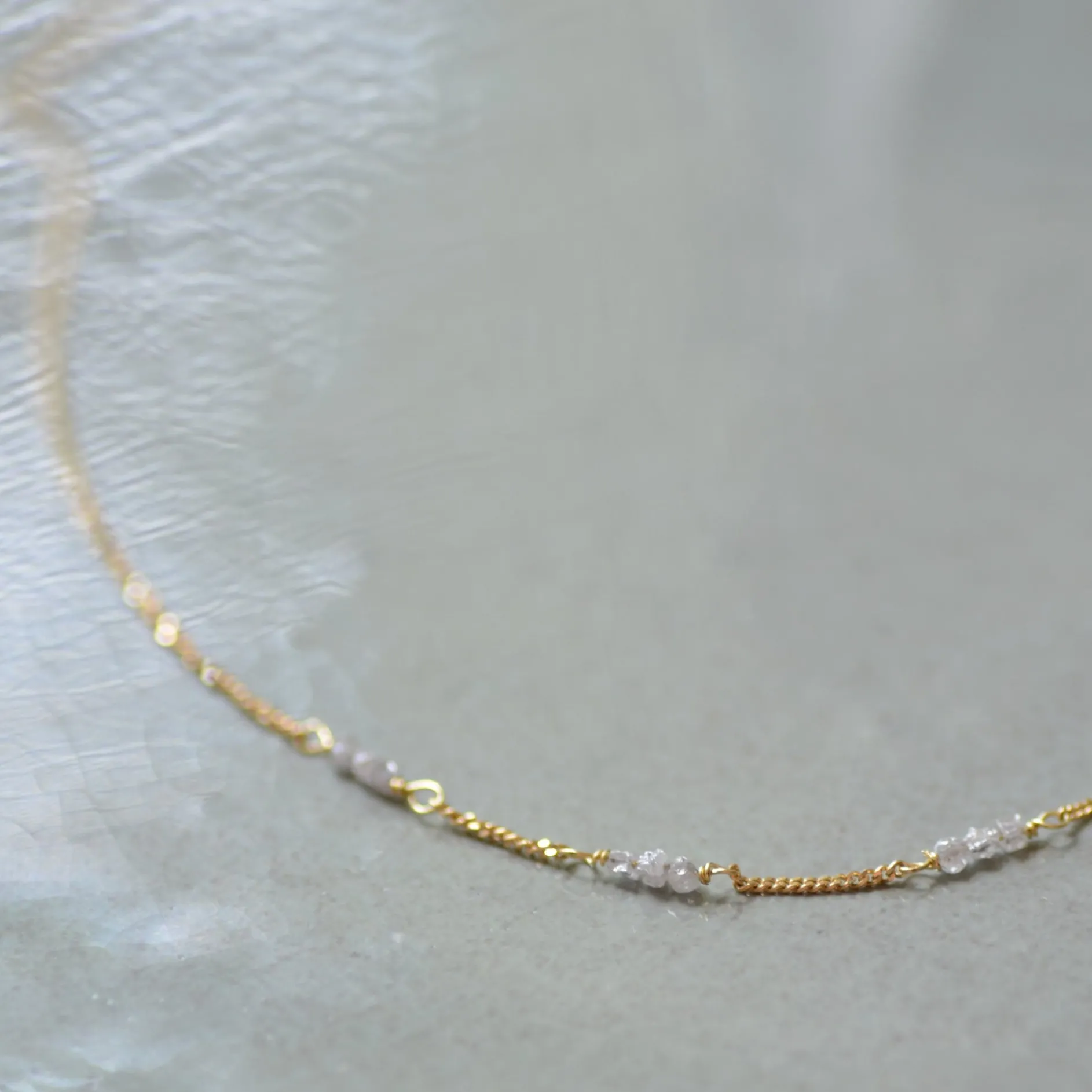 Ketting 14k rough rock