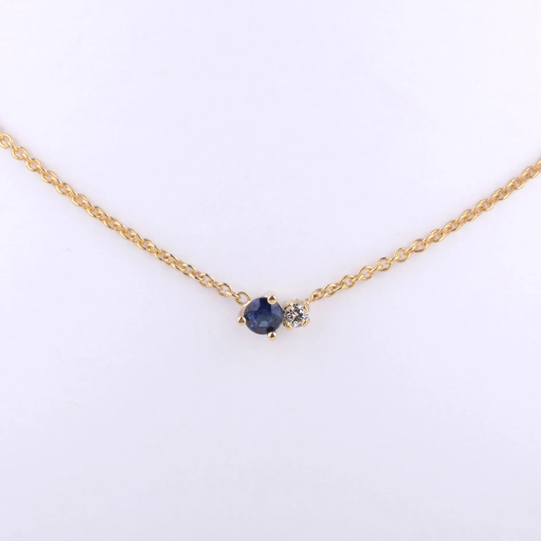Ketting 14k sparkle indigo