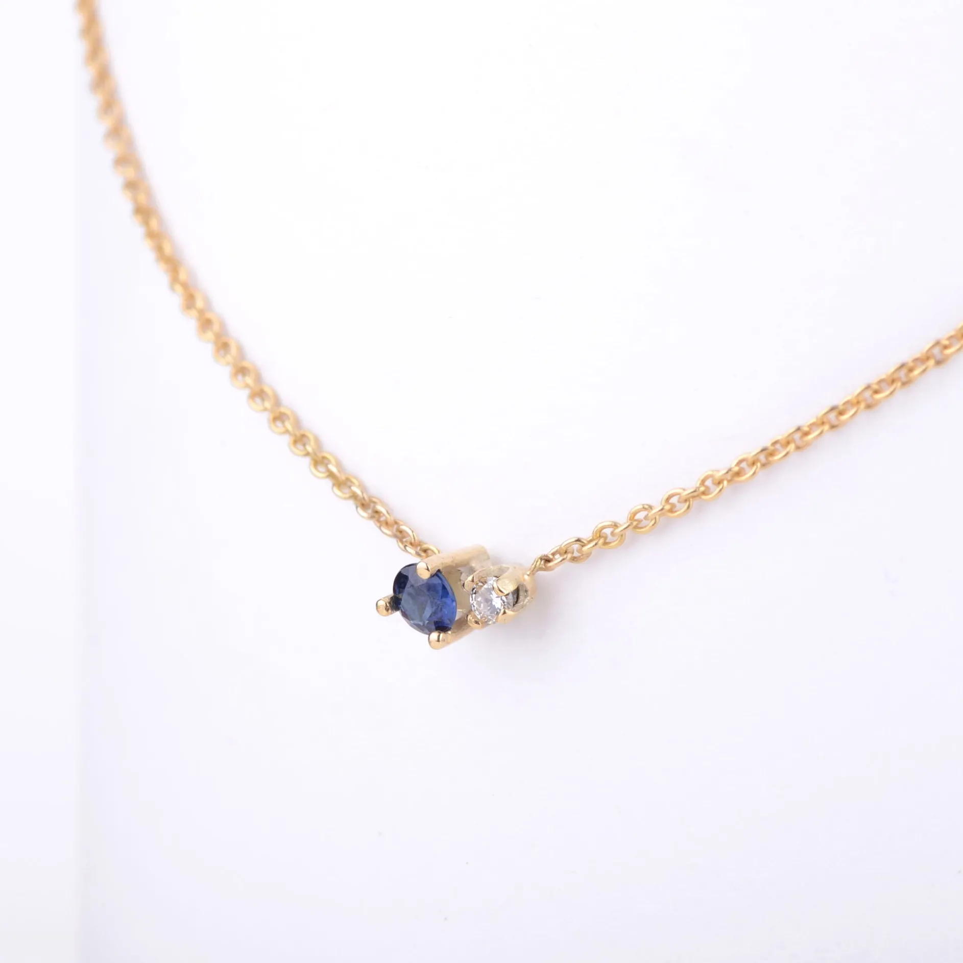 Ketting 14k sparkle indigo