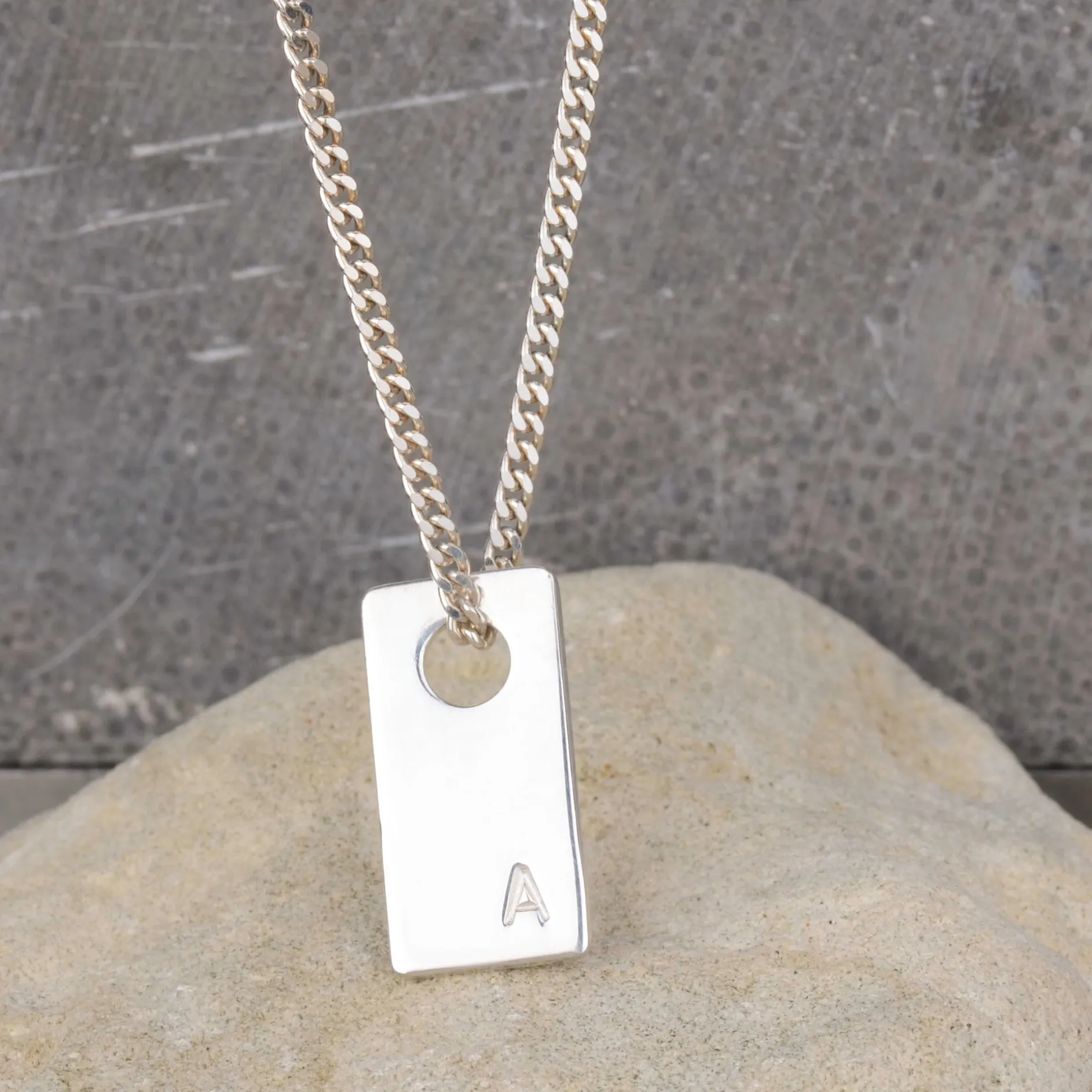 Ketting pendant rectangle