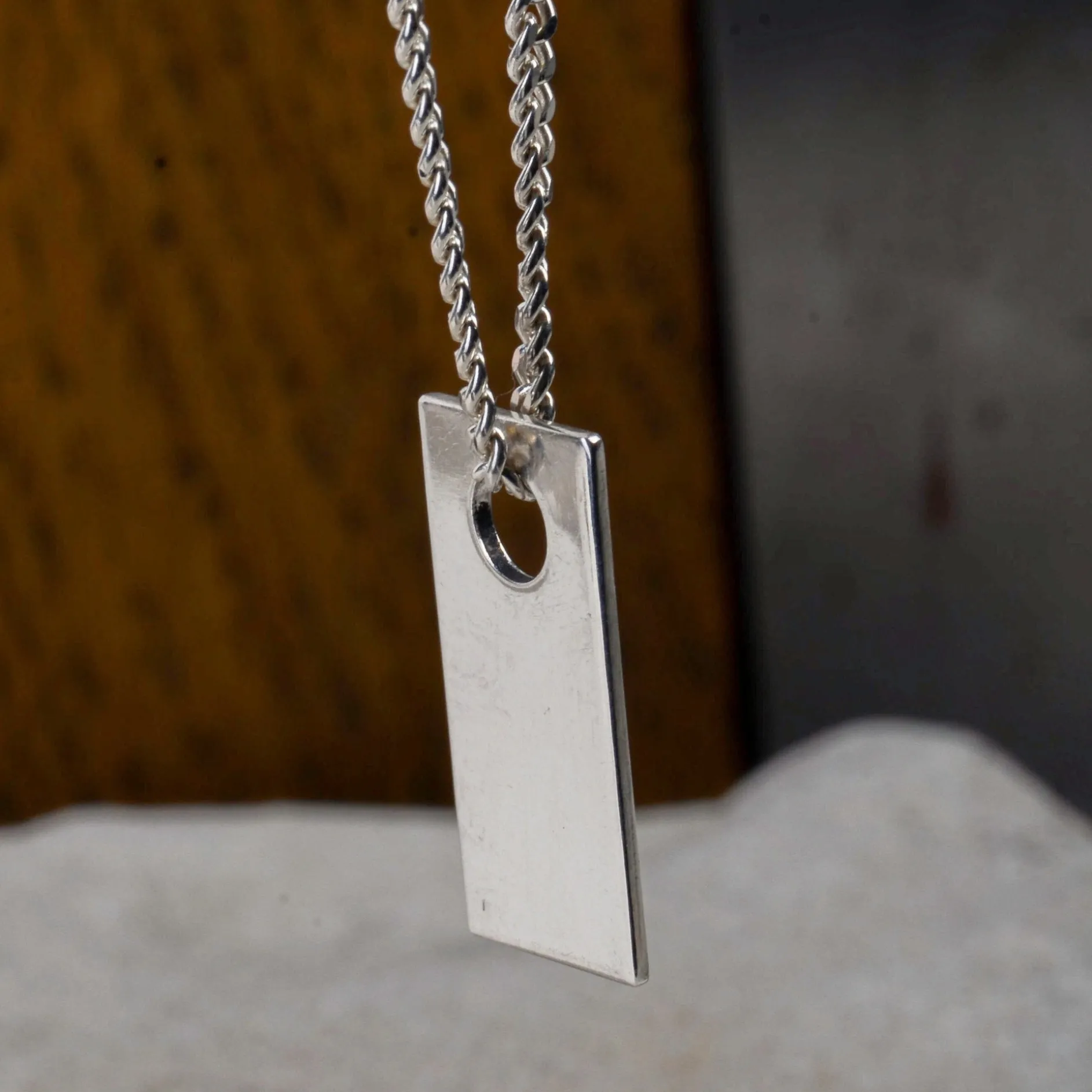 Ketting pendant rectangle