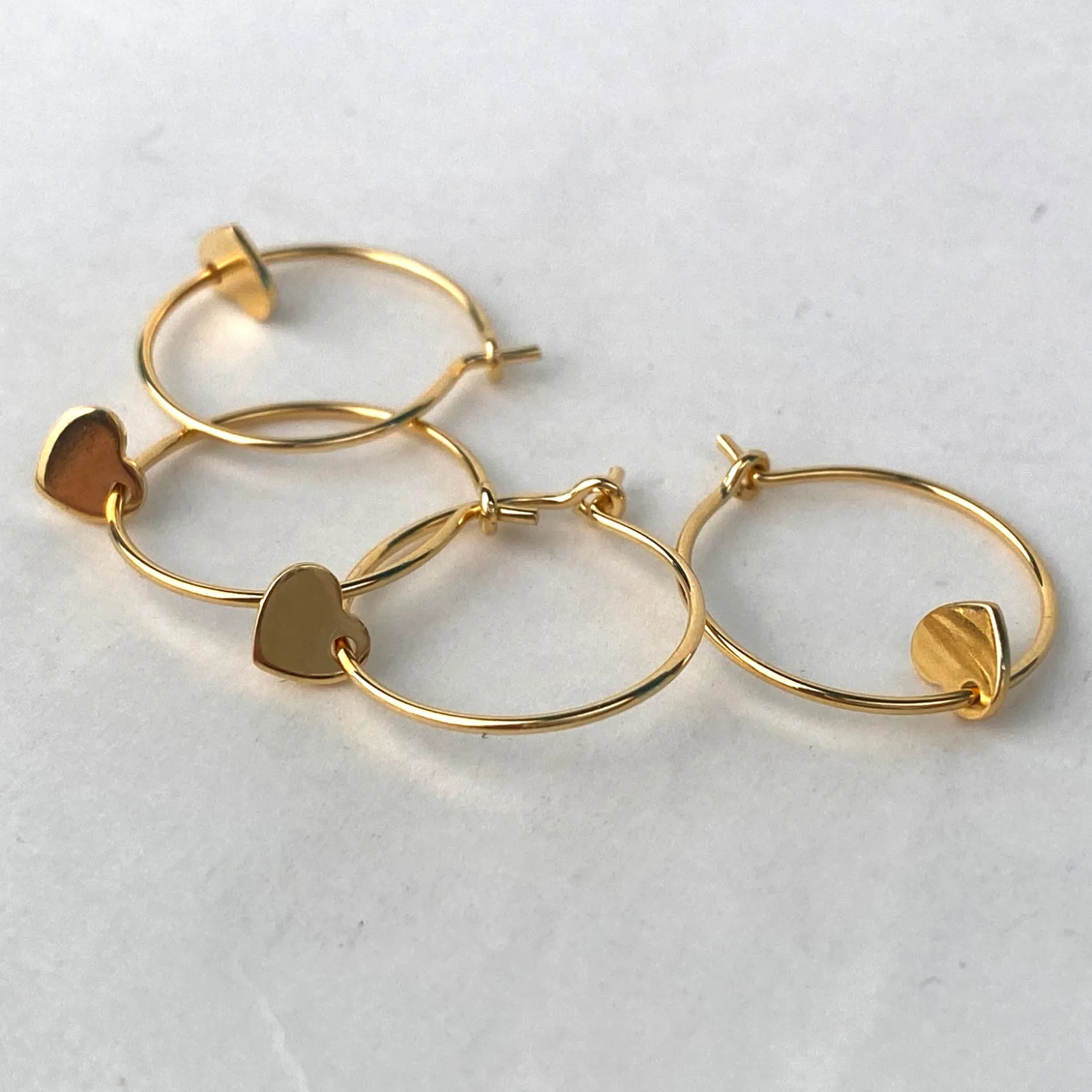 Oorbellen hoops limited heart