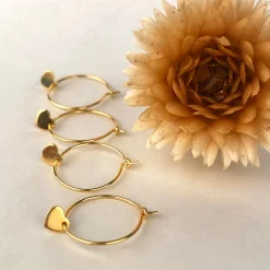 Oorbellen hoops limited heart