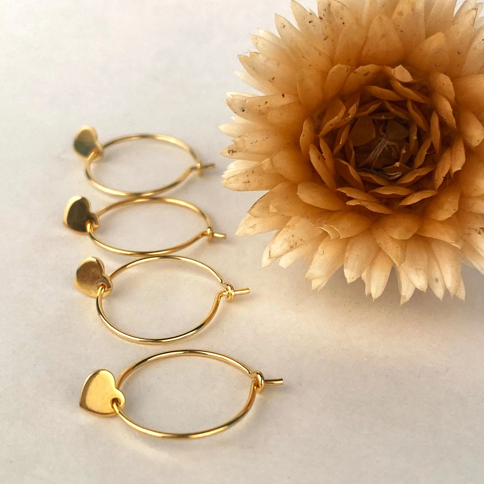 Oorbellen hoops limited heart