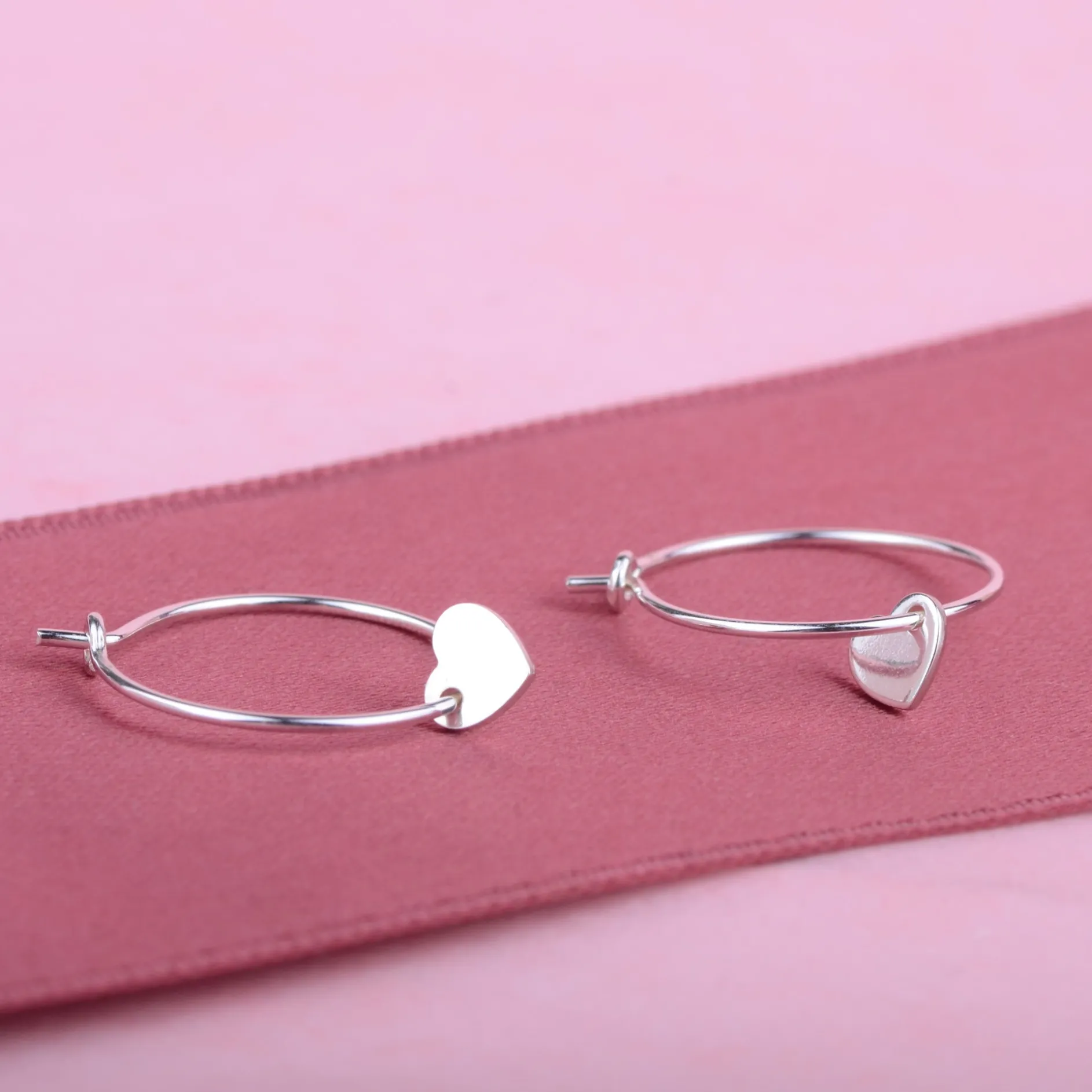 Oorbellen hoops limited heart