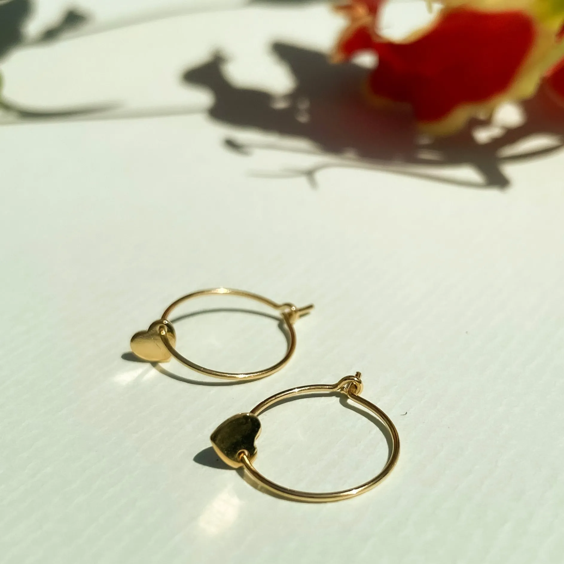 Oorbellen hoops limited heart