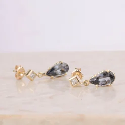 Oorbellen 14k dark beauty