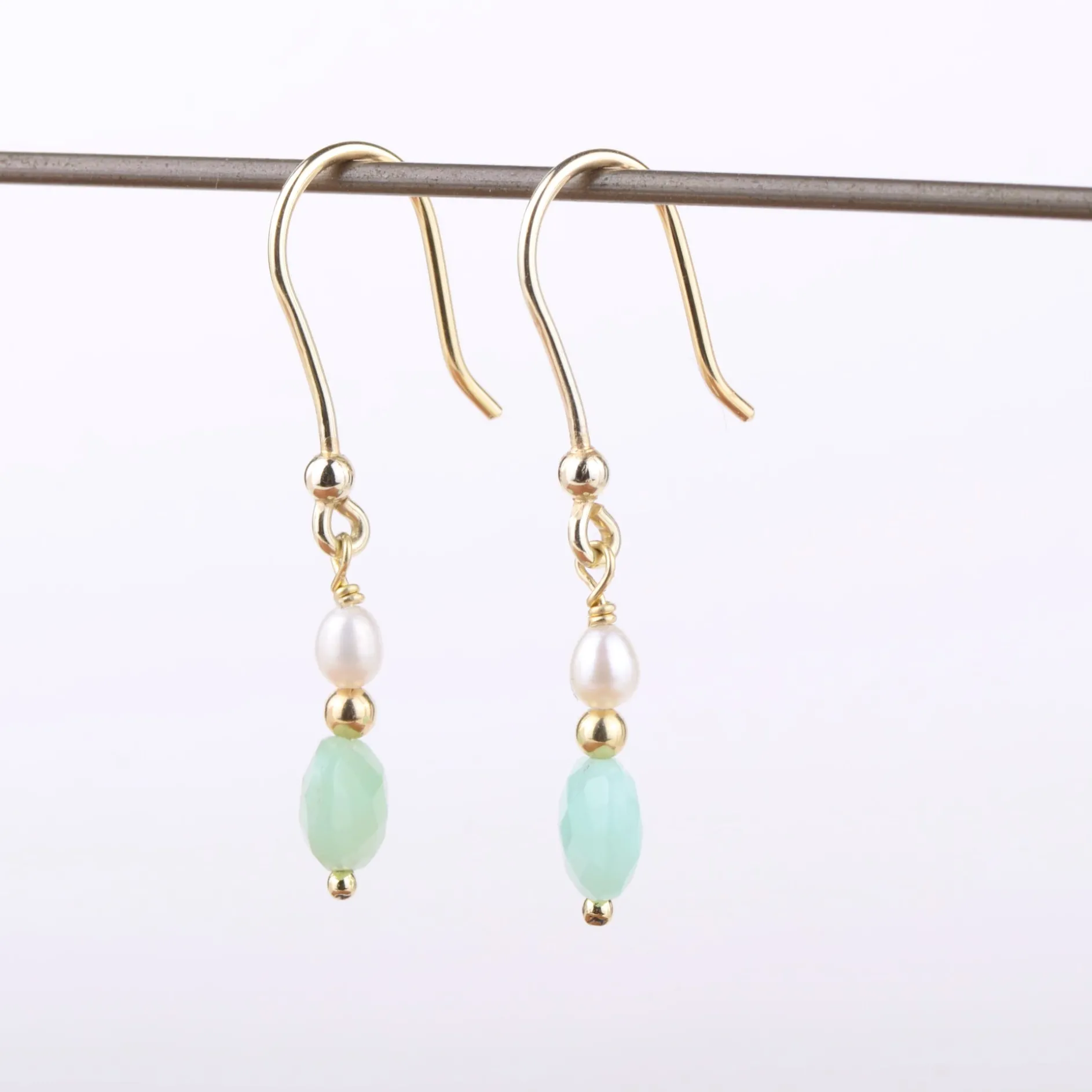 Oorbellen 14k dash of green