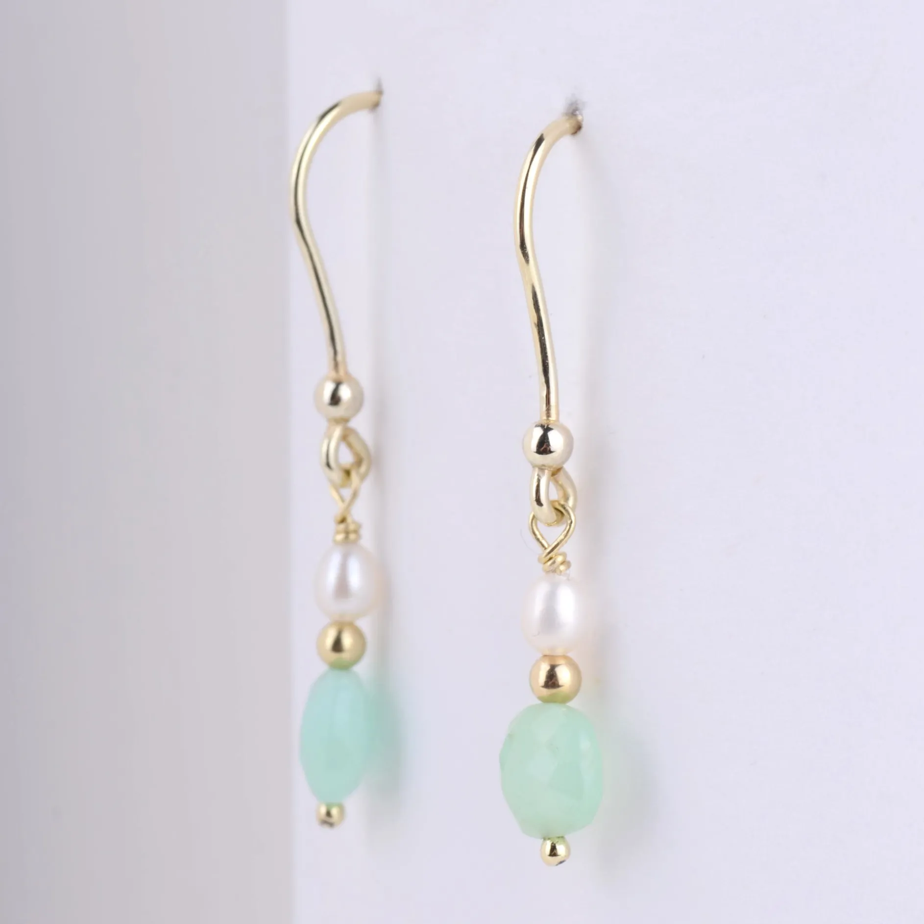 Oorbellen 14k dash of green