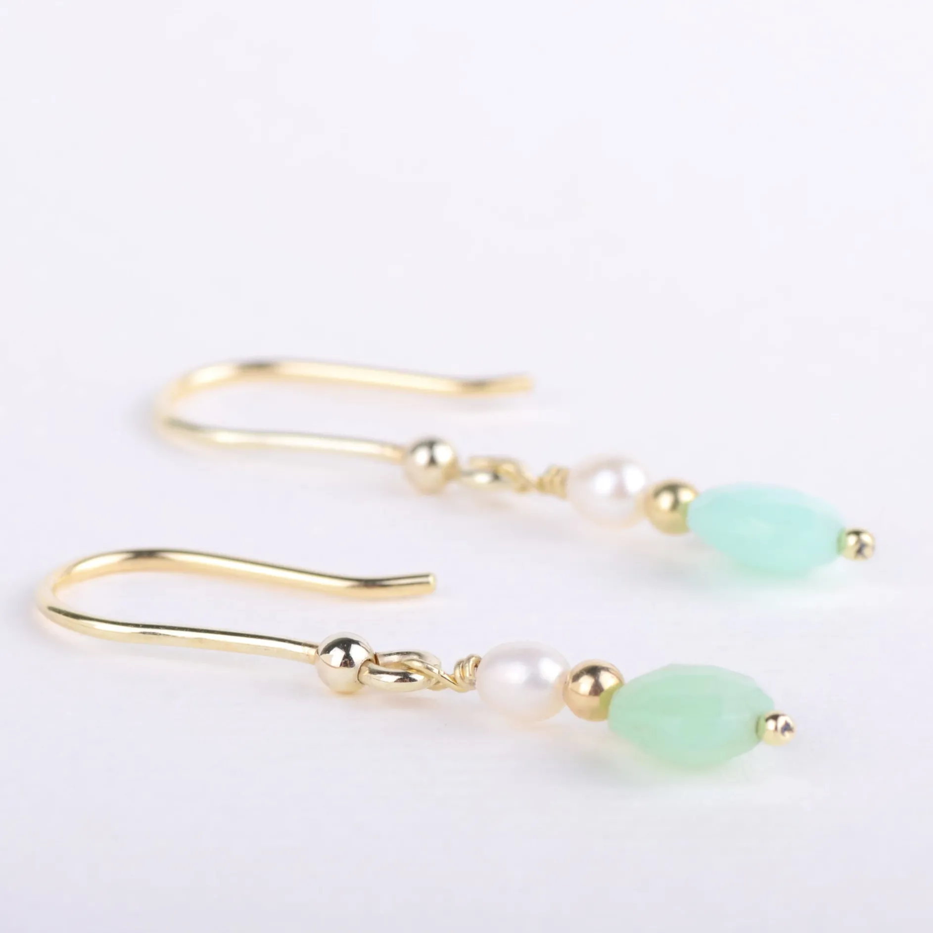 Oorbellen 14k dash of green