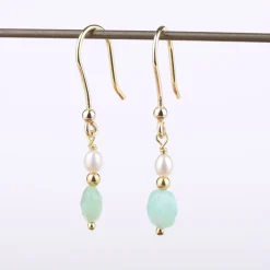 Oorbellen 14k dash of green