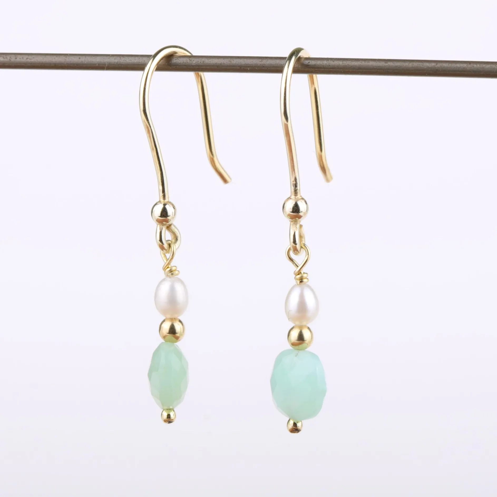 Oorbellen 14k dash of green