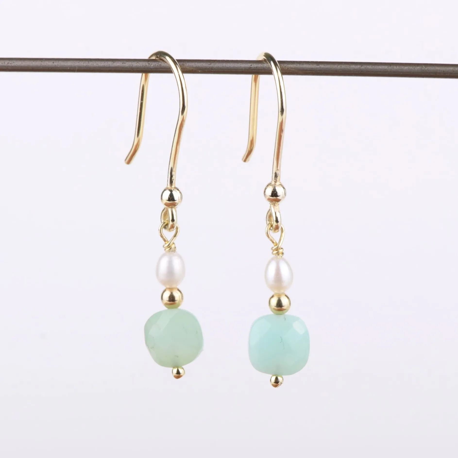 Oorbellen 14k dash of green