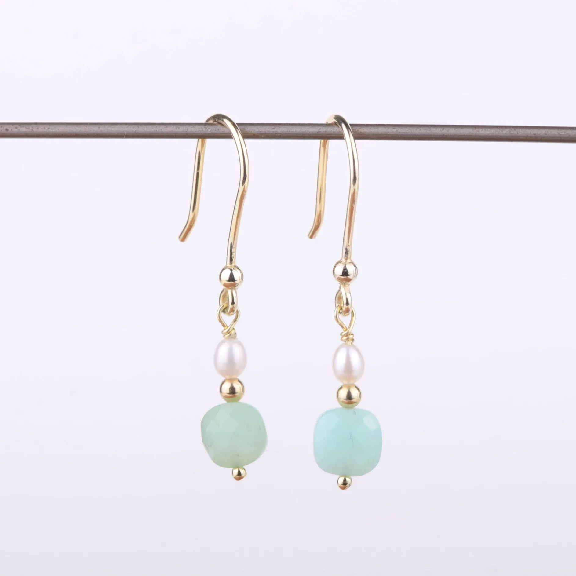 Oorbellen 14k dash of green