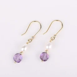 Oorbellen 14k dash of purple