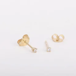 Oorbellen 14k diamond petite studs