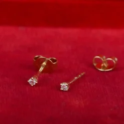 Oorbellen 14k diamond petite studs