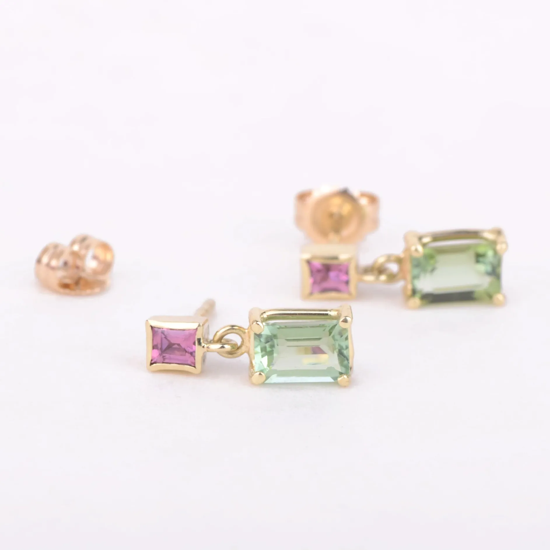 Oorbellen 14k floral