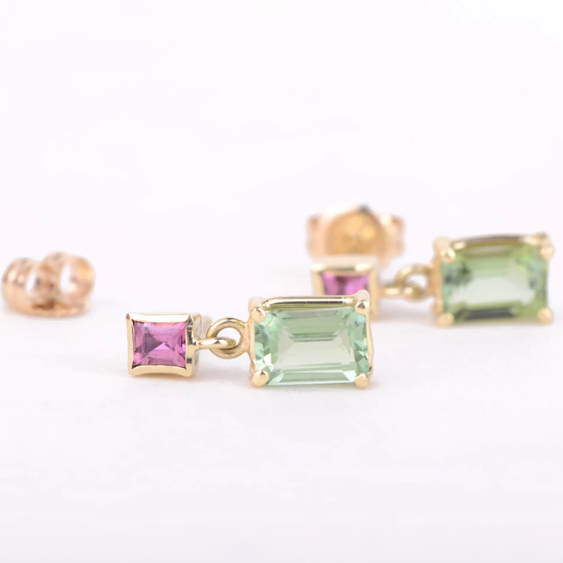 Oorbellen 14k floral