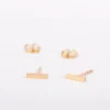 Oorbellen 14k gold bar
