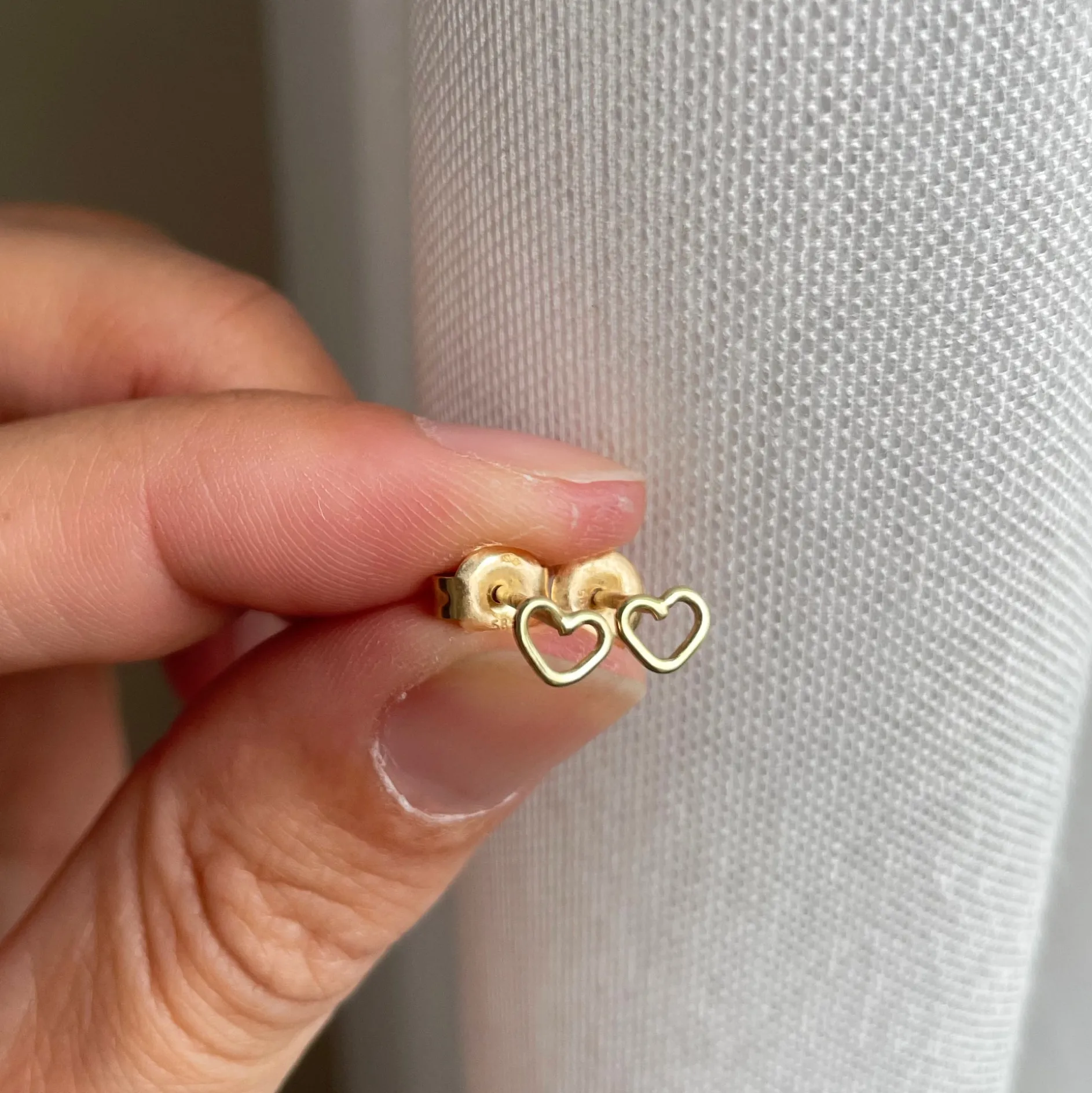 Oorbellen 14k heart