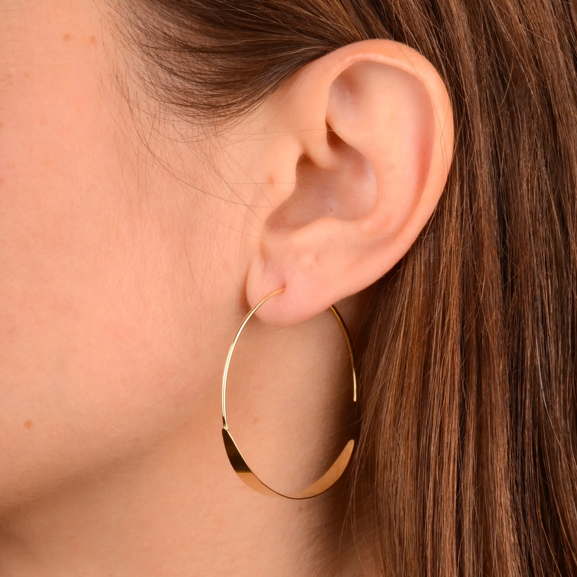 Oorbellen 14k moon