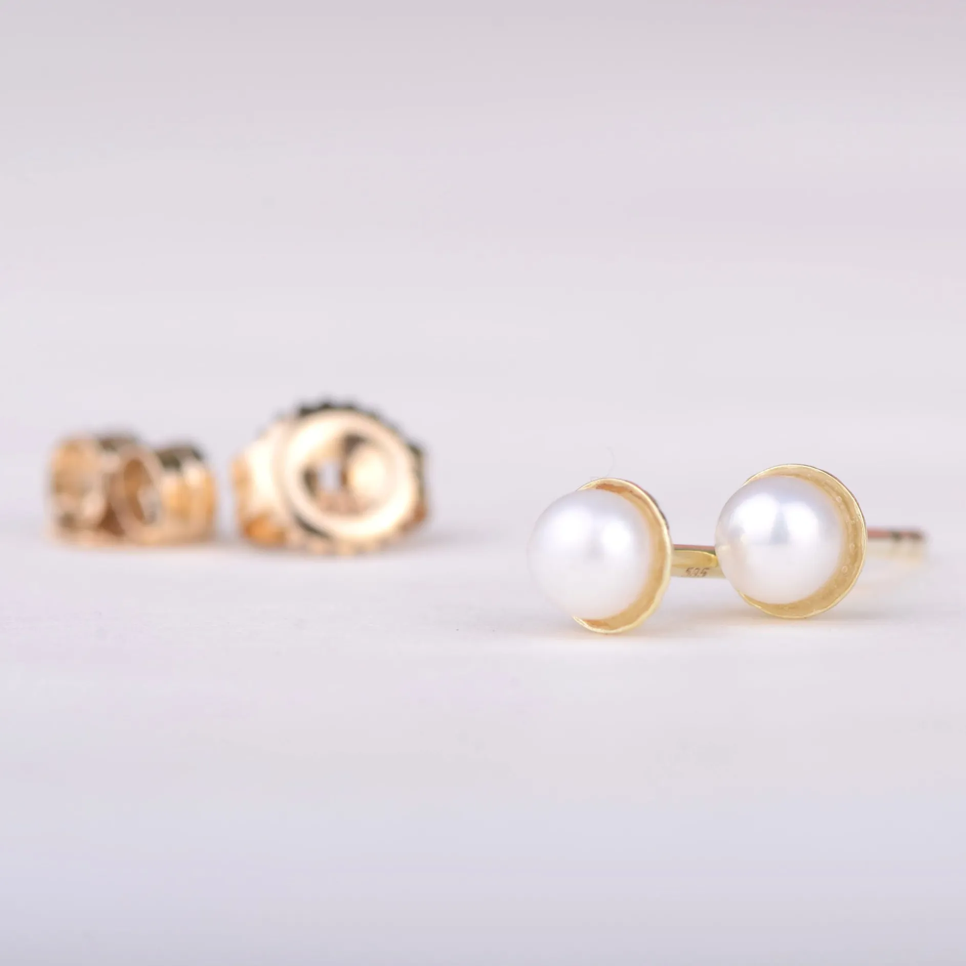 Oorbellen 14k pearl