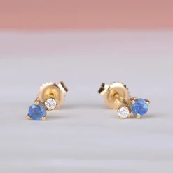 Oorbellen 14k sparkle indigo
