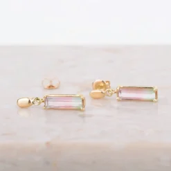 Oorbellen 14k watermelon aurora