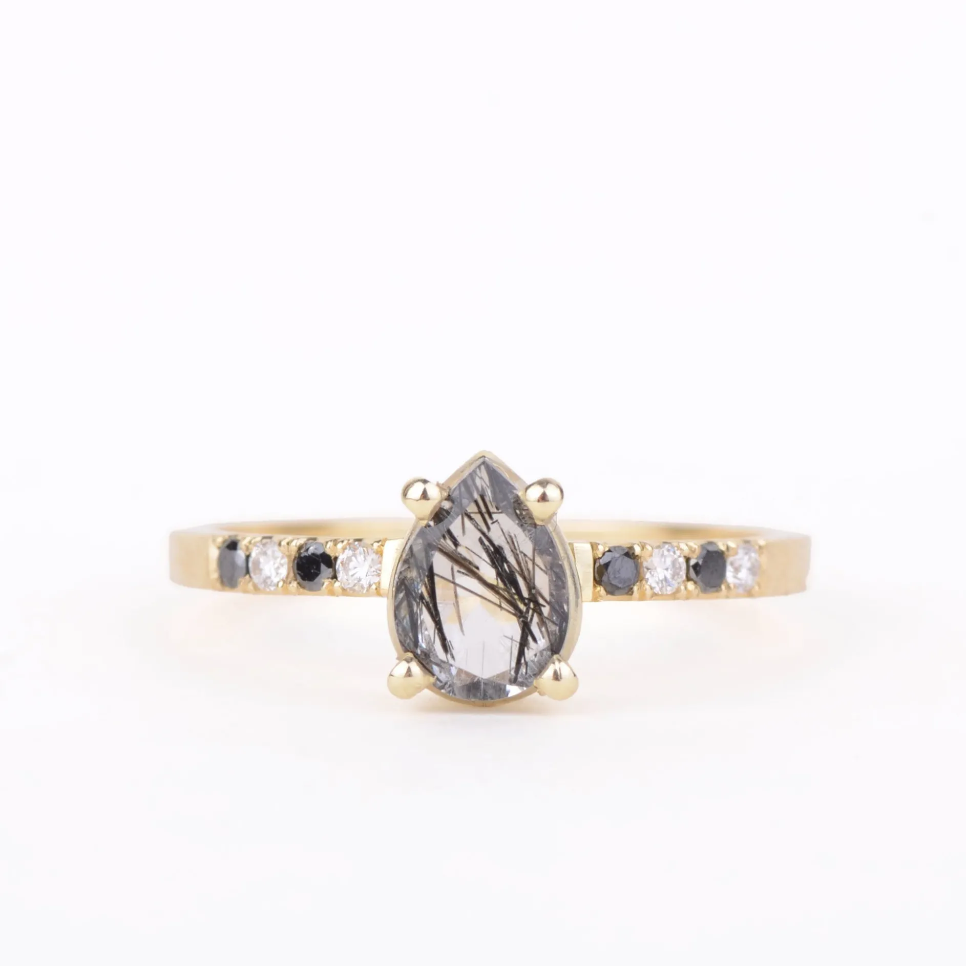 Ring 14k black & white