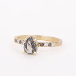 Ring 14k black & white