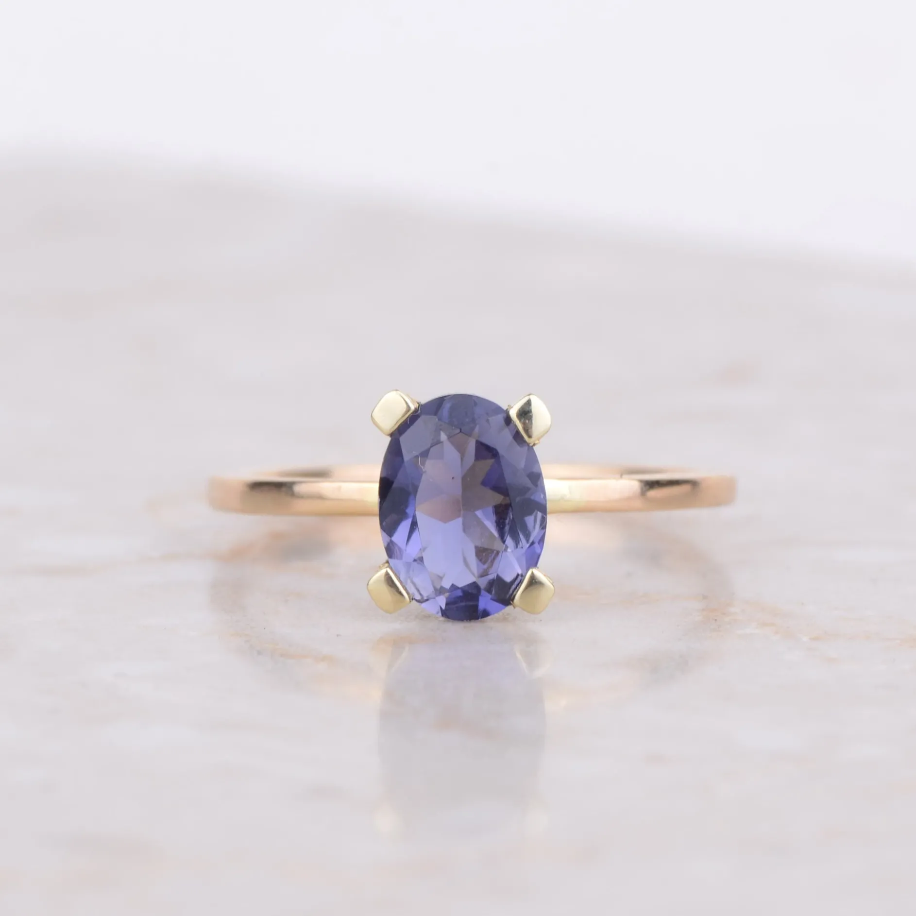 Ring 14k blue blush
