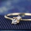 Ring 14k diamond duo