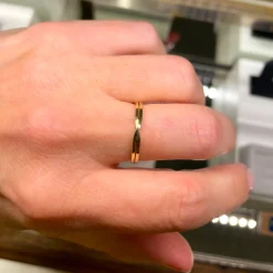 Ring 14k double stripe