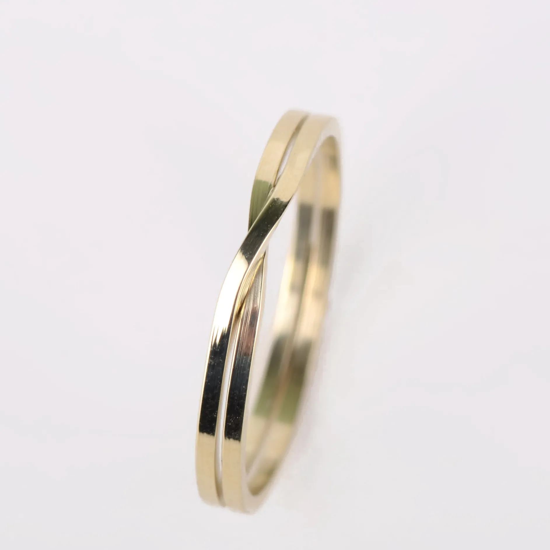Ring 14k double stripe