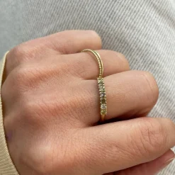 Ring 14k fall diamonds
