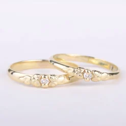 Ring 14k flower diamond