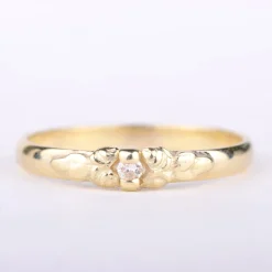 Ring 14k flower diamond