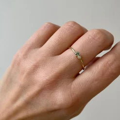 Ring 14k golden duo