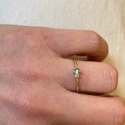 Ring 14k golden duo
