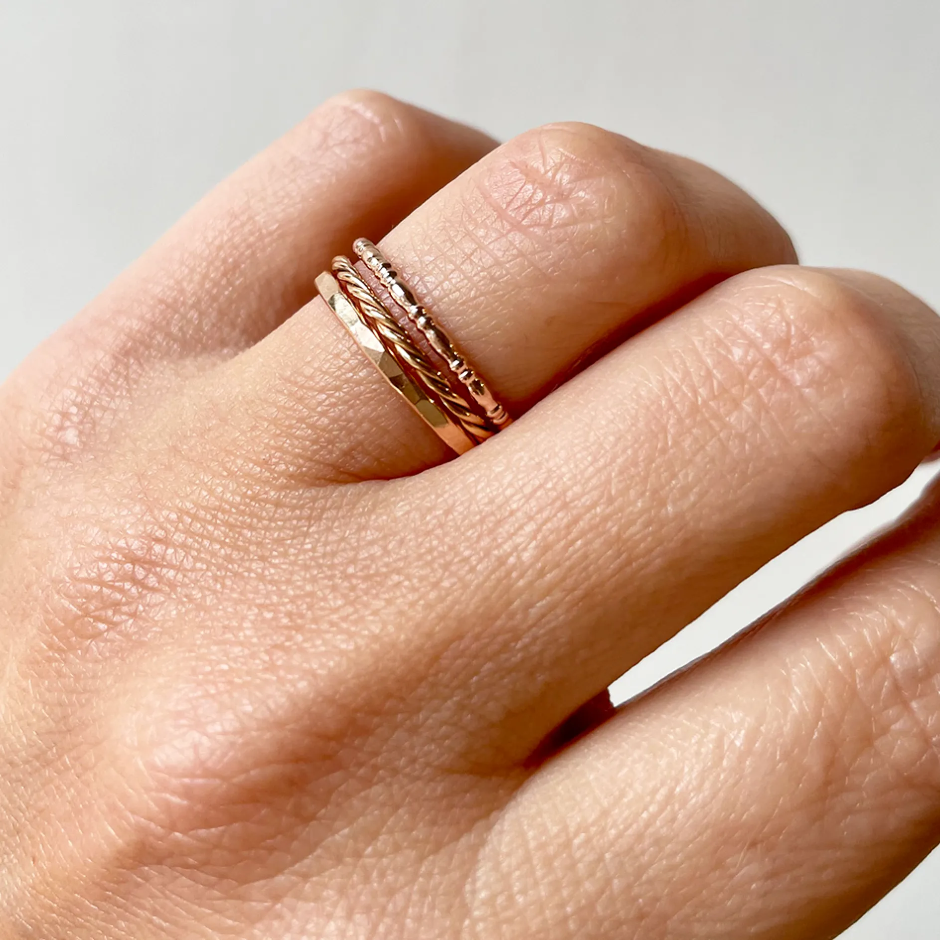 Ring 14k hammered