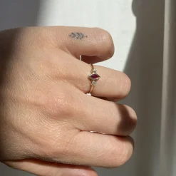 ring 14k nefertiti